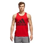 Men's Adidas Solid Heather Tee, Size: Large, Med Red