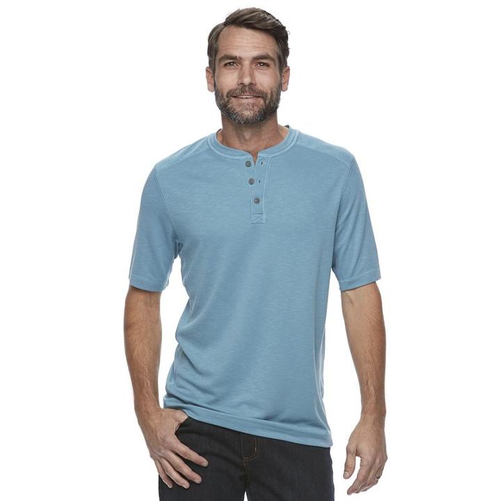 Men's Croft & Barrow&reg; Classic-fit Outdoor Performance Henley, Size: Large, Blue (navy)
