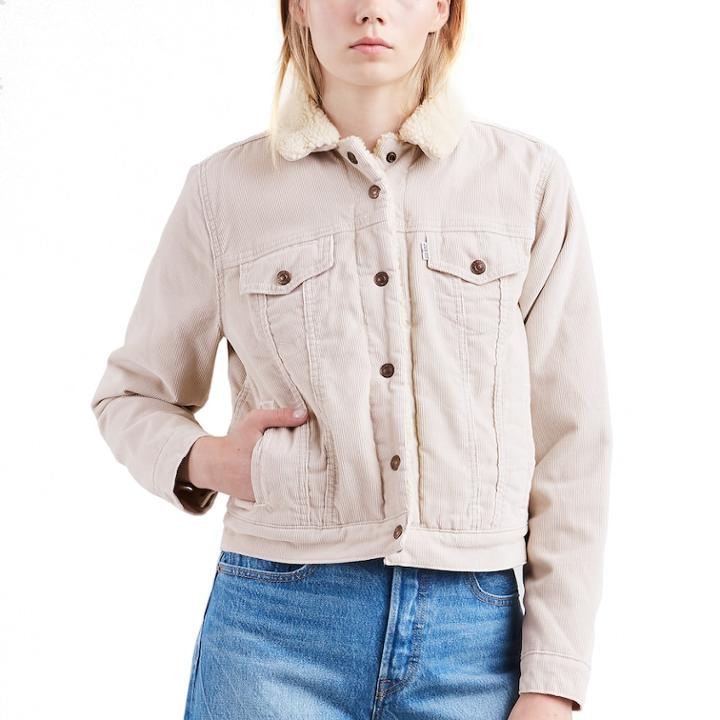 Women's Levi's&reg; Sherpa-lined Trucker Jacket, Size: Small, Grey