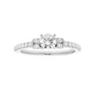 14k Gold Round Cut 3/4 Carat T.w. Igl Certified Diamond Engagement Ring, Women's, Size: 7, White