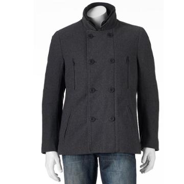 Husky Big & Tall Rock & Republic&reg; Wool-blend Jacket, Size: M Tall, Black