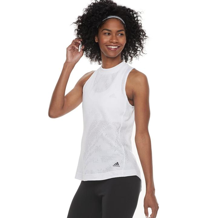 Women's Adidas Sport Id Summer Tank, Size: Large, White