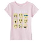 Girls 7-16 Emoji I'm All Like Graphic Tee, Girl's, Size: Large, Pink