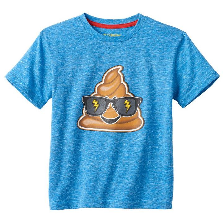 Boys 4-7 Funny Emoji Graphic Tee, Boy's, Size: L (7), Blue