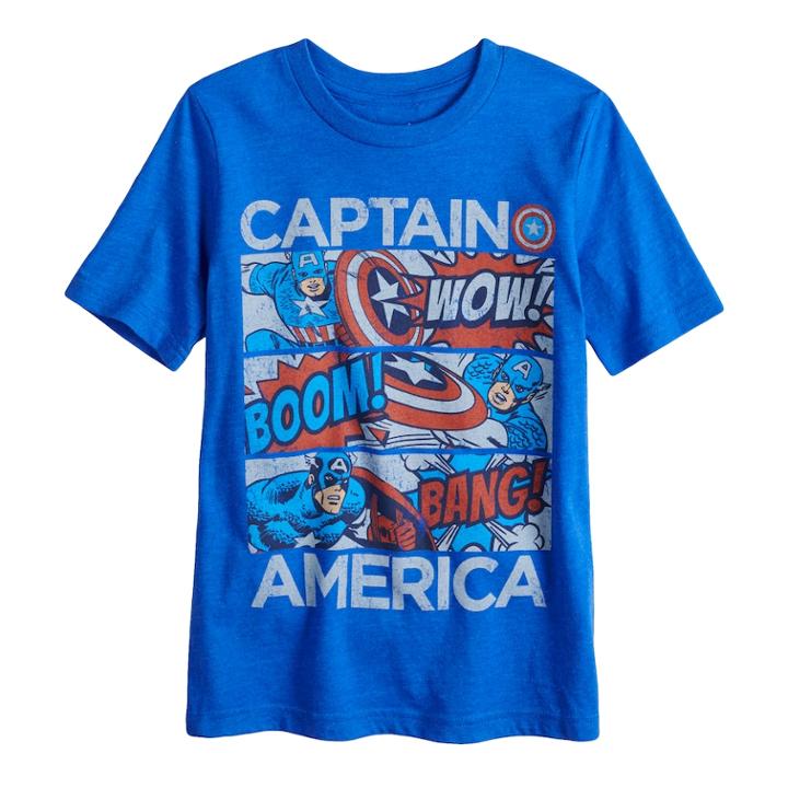 Boys 4-10 Jumping Beans&reg; Marvel Captain America Graphic Tee, Size: 7, Blue