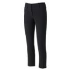 Juniors' Candie's&reg; Marilyn Zipper Detail Ankle Pants, Girl's, Size: 9, Black