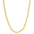Sterling Silver Rope Chain Necklace - 24 In, Women's, Size: 24, Yellow