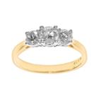14k Gold 1 Carat T.w. Igi Certified Diamond 3-stone Engagement Ring, Women's, Size: 8, White