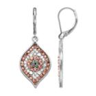 Simply Vera Vera Wang Tri Tone Marquise Drop Earrings, Women's, Multicolor