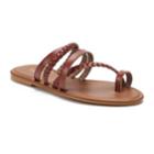 Women's Sonoma Goods For Life&trade; Braided Crisscross Toe Loop Sandals, Size: Medium, Med Brown