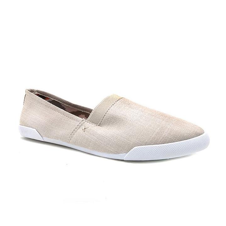 Qupid Newport Women's Slip-on Shoes, Girl's, Size: 8.5, Beig/green (beig/khaki)