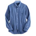 Boys 4-20 Chaps Plaid Button-down Shirt, Size: 18-20, Med Blue