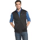 Men's Izod Advantage Sportflex Regular-fit Performance Fleece Vest, Size: Small, Black
