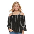 Women's Sonoma Goods For Life&trade; Eyelet Off-the-shoulder Top, Size: Xxl, Black