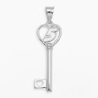 Insignia Collection Nascar Kasey Kahne Sterling Silver 5 Heart Key Pendant, Women's, Grey
