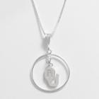 Dayna U Oklahoma Sooners Sterling Silver Logo Pendant, Women's, Size: 16, Grey