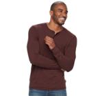 Men's Sonoma Goods For Life&trade; Classic-fit Flexwear Henley, Size: Xl, Brown