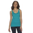Juniors' So&reg; Double Scoop Textured Tank Top, Girl's, Size: Large, Med Green