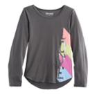 Girls 7-16 & Plus Size Mudd&reg; High-low Graphic Tee, Size: 7-8, Grey (charcoal)