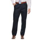 Men's Croft & Barrow&reg; No-iron Relaxed-fit Pleated Pants, Size: 42x29, Blue