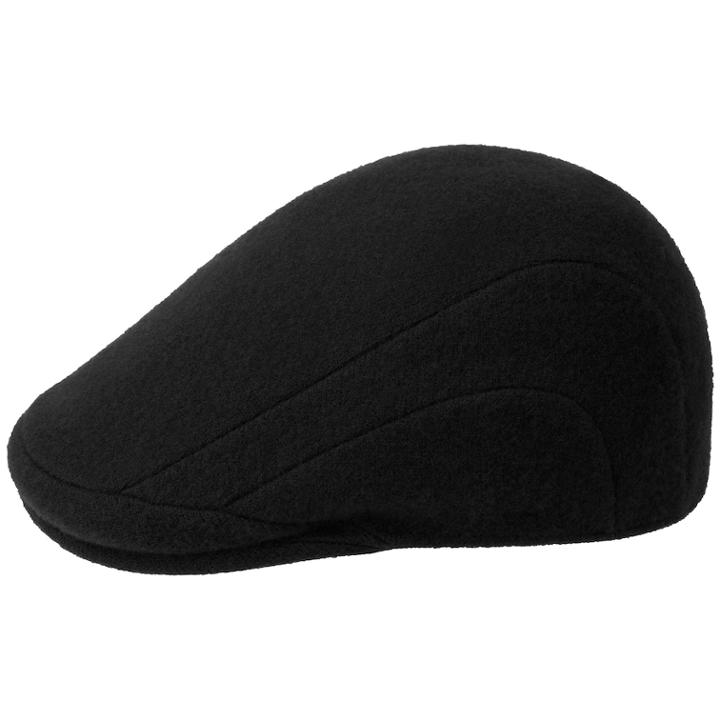 Men's Kangol 507 Wool-blend Curved Peak Flat Ivy Cap, Size: Large, Black