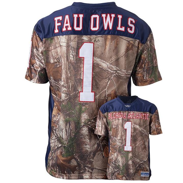 Men's Florida Atlantic Owls Game Day Realtree Camo Jersey, Size: Xl, Brown