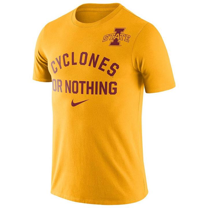 Men's Nike Iowa State Cyclones Rally Tee, Size: Small, Gold