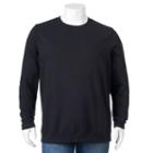 Big & Tall Croft & Barrow&reg; Fleece Crewneck Sweatshirt, Men's, Size: Xxl Tall, Black
