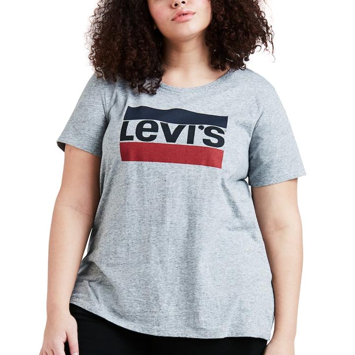 Plus Size Levi's Perfect Tee, Women's, Size: 2xl, Grey