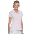 Women's Pebble Beach Collared Short Sleeve Polo, Size: Small, Brt Pink