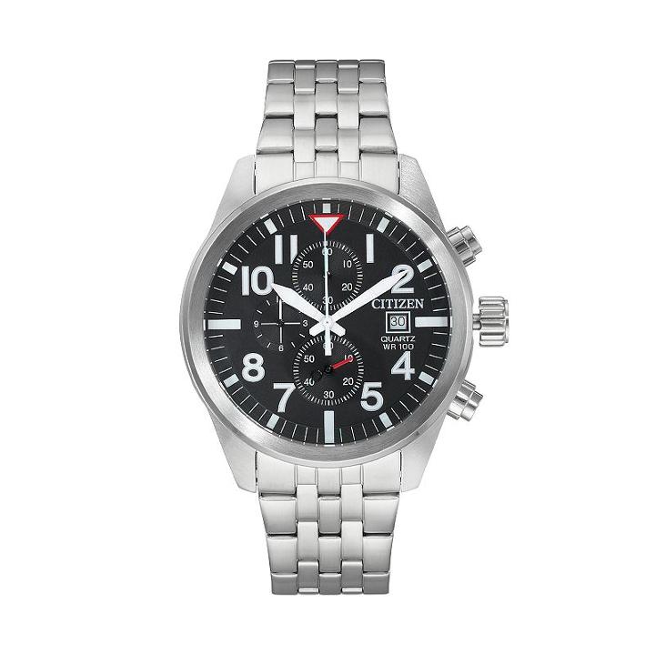 Citizen Men's Stainless Steel Chronograph Watch - An3620-51e, Size: Large, Grey
