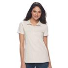 Women's Croft & Barrow&reg; Classic Solid Polo, Size: Large, Lt Beige