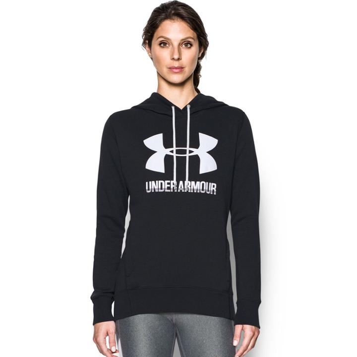Women's Under Armour Favorite Fleece Popover Hoodie, Size: Small, Black