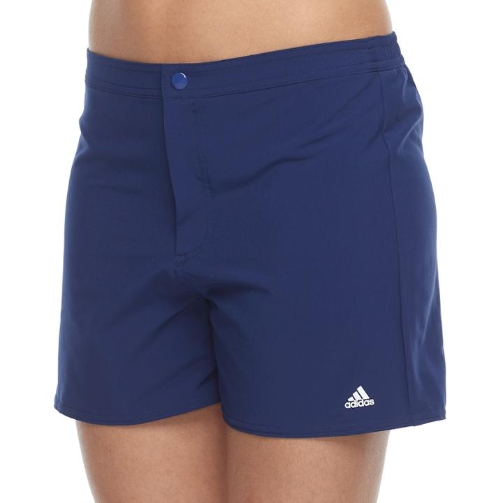 Women's Adidas Woven Swim Shorts, Size: Medium, Blue (navy)