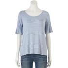 Women's Lc Lauren Conrad Flutter Tee, Size: Small, Light Blue