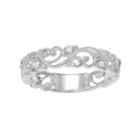 Sterling Silver 1/10 Carat T.w. Diamond Ring, Women's, Size: 8, White