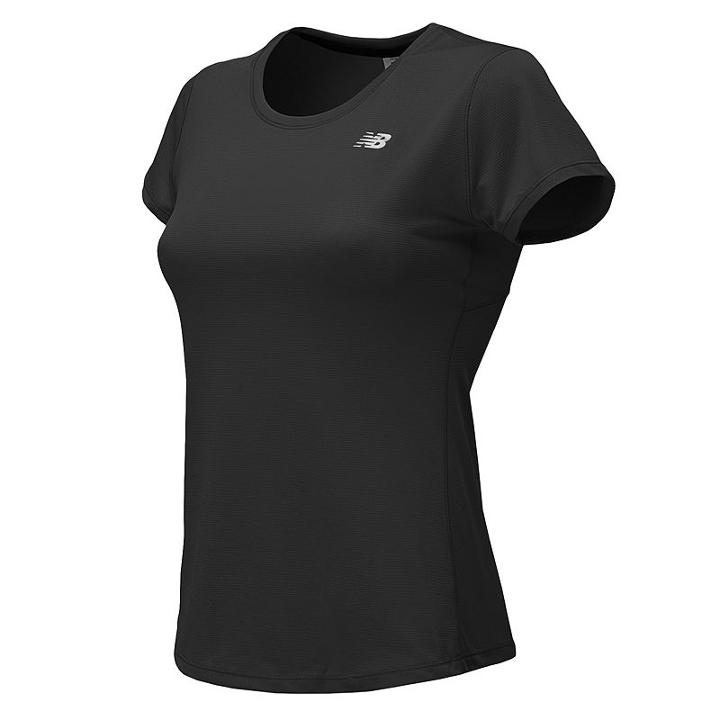 Women's New Balance Accelerate Scoopneck Running Tee, Size: Xs, Black