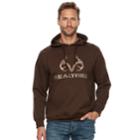Men's Realtree Fleece Pullover Logo Hoodie, Size: Medium, Dark Brown