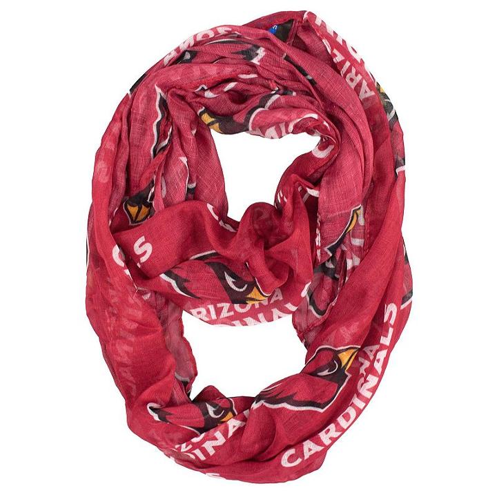 Arizona Cardinals Sheer Infinity Scarf, Women's, Red