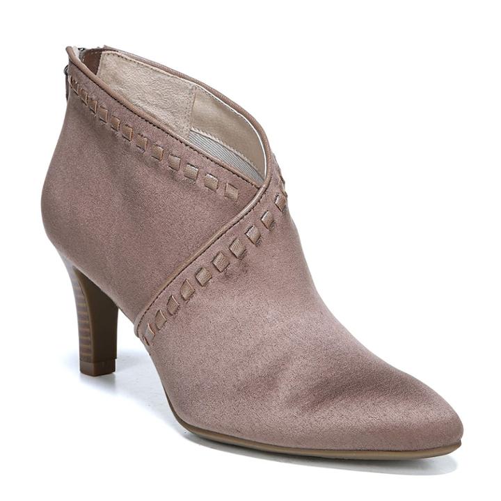 Lifestride Giada Women's High Heel Ankle Boots, Size: 10 Wide, Grey