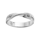Primrose Sterling Silver Nothing Is Impossible Twist Ring, Women's, Size: 8, Grey