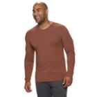 Big & Tall Sonoma Goods For Life&trade; Supersoft Modern-fit V-neck Tee, Men's, Size: L Tall, Dark Brown