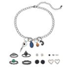 Mudd&reg; Crescent Charm Choker Necklace, Stud Earring & Ring Set, Women's, Multicolor