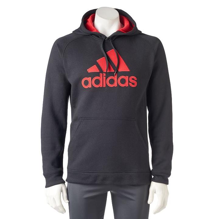 Men's Adidas Essential Cotton Fleece Hoodie, Size: Medium, Black