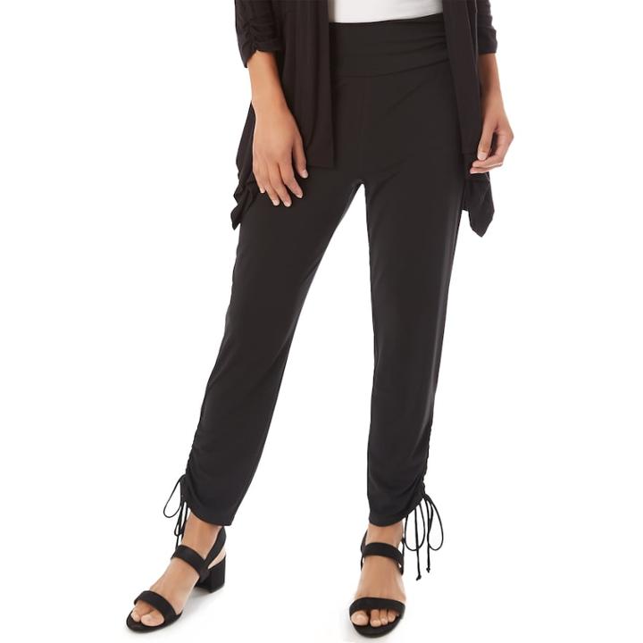 Women's Apt. 9&reg; Drawstring Hem Soft Pants, Size: Xl, Black