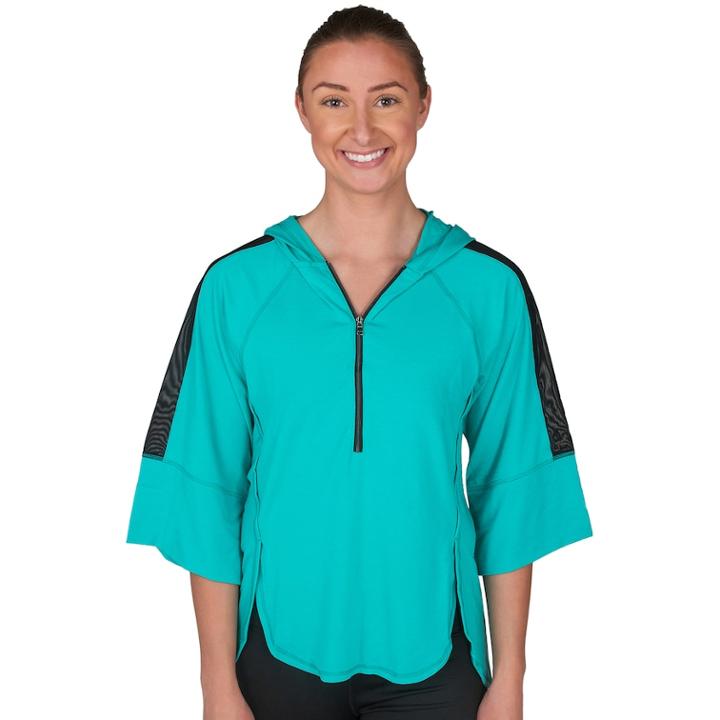 Women's Jockey Sport Flight Mesh Insert Hoodie, Size: Xl, Green Oth