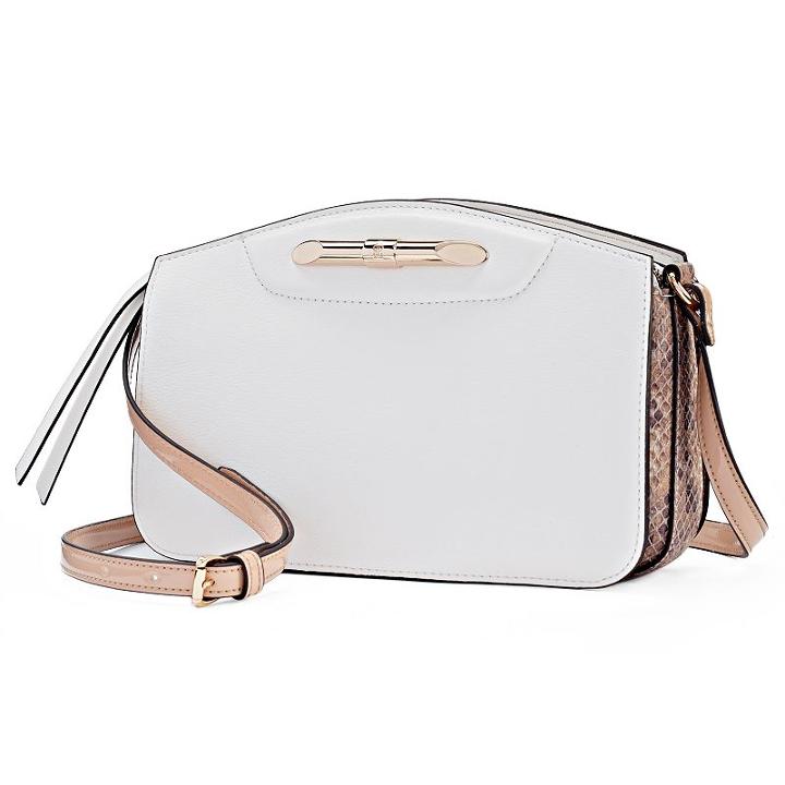 Jennifer Lopez Christie Triple Entry Crossbody Bag, Women's, White Latte Snake