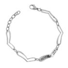 Stainless Steel Hope Heart Link Bracelet, Women's, Size: 8, Grey