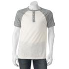 Men's Sonoma Goods For Life&trade; Colorblock Raglan Henley, Size: Xxl, White Oth