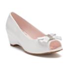 So&reg; Sideshow Girls' Dress Wedges, Size: 12, White